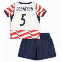 Camiseta Estados Unidos Antonee Robinson #5 Primera Equipación Replica Mundial 2026 para niños mangas cortas (+ Pantalones cortos)